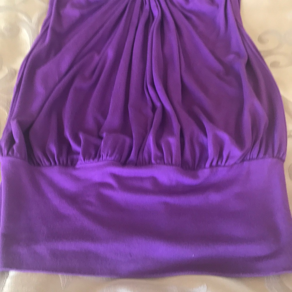 Sky Purple Strapless Mini Dress with Decorative Accent - Picture 3 of 4